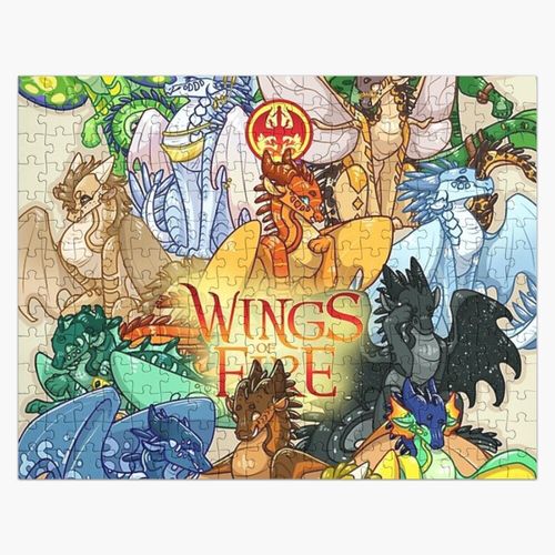 Puzzle en bois Les ailes de feu 300 pièces 38x26 cm jouet décoration mura