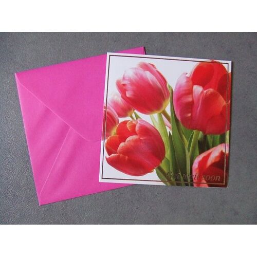 carte voeux de rétablissement fleurs