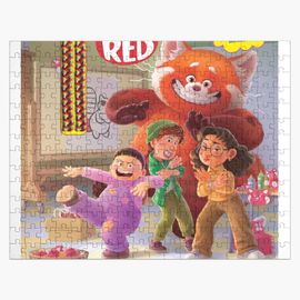 Puzzle en bois copains panda 300 pièces 38x26 cm jouet décoration mura