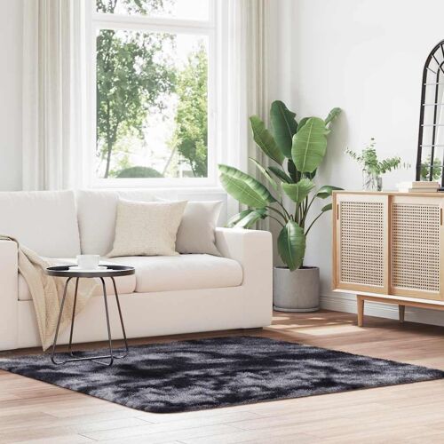 Vidaxl Tapis Shaggy À Poils Longs Navarra Gris Foncé 160x160 Cm