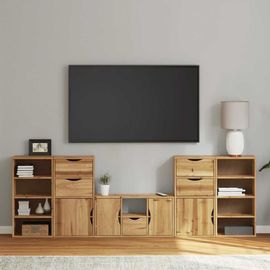 Vidaxl Meubles Tv 5 Pcs Avec Rangement Odda Bois De Pin Massif