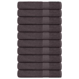 vidaXL Serviettes de sauna 10 pcs anthracite 80x200 cm 100% coton