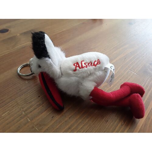 Porte Clés Peluche Cigogne Alsace 15 Cm