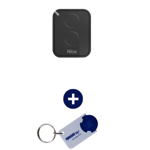 NICE - Télécommande 2 canaux FLO2RE - 433.92 MHz + 1 porte-clés DOMOBIP