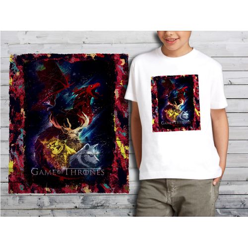 T-Shirt Blanc Enfant Series Cultes 04 Game Of Thrones