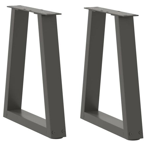 Vidaxl Pieds De Table Basse En Forme De V, 2 Pièces, Anthracite, 38 X (42-43,3) Cm, Acier