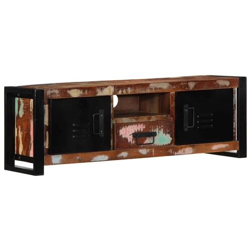 vidaXL Meuble TV 100x30x35 cm bois de récupération massif