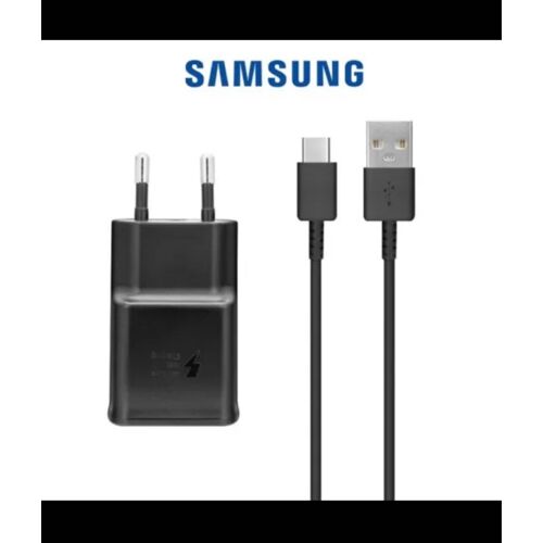 15W Chargeur Secteur Adaptateur USB Noir Original Charge Rapide + Cable Cordon Type-C Origine Samsung Pour Galaxy A11 A12 A13 A14 A15 A20 A20s A21 A21s A22 A30 A30s A31 A32 A40 A41 A42 5G A50 A50s A51