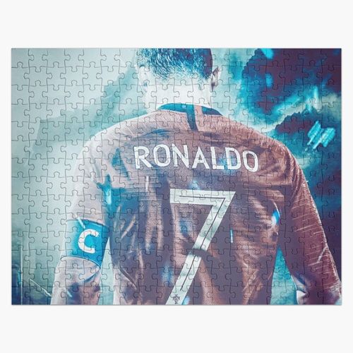 Puzzle en bois Cristiano Ronaldo, joueur de football légendaire du Portugal, cadeaux Ronaldo, meilleures ventes Ronaldo, meilleurs articles Ronaldo 300 pièces 38x26 cm jouet décoration mur
