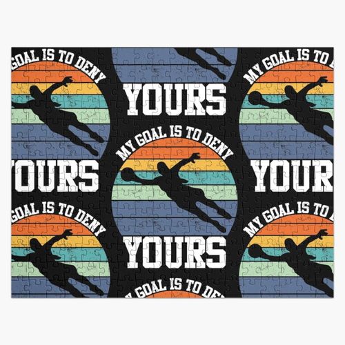 Puzzle en bois Mon objectif est de vous priver du football féminin 300 pièces 38x26 cm jouet décoration mur