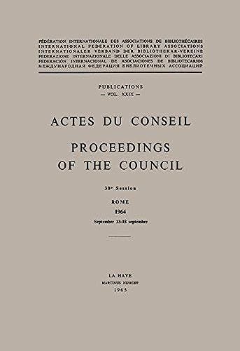 Actes Du Conseil Proceedings Of The Council