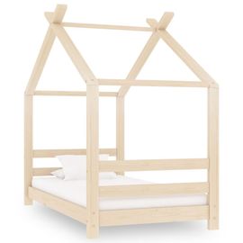 Vidaxl Cadre De Lit D'enfant Bois De Pin Massif 70x140 Cm