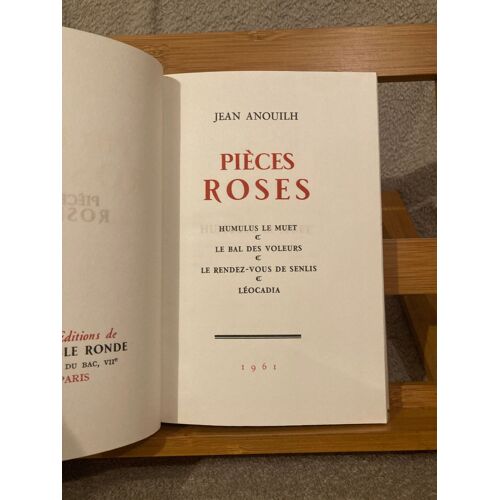 Jean Anouilh Pièces Roses Théâtre Éditions De La Table Ronde 1961