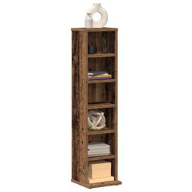 Vidaxl Armoire À Cd Vieux Bois 21x20x88 Cm Bois D'ingénierie