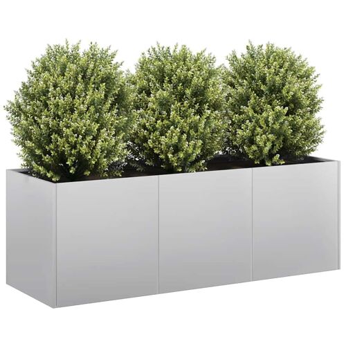 Vidaxl Jardinière 120x40x40 Cm Acier Galvanisé