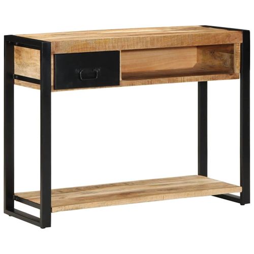 Vidaxl Table Console 100x35x75 Cm Bois De Manguier Massif Brut