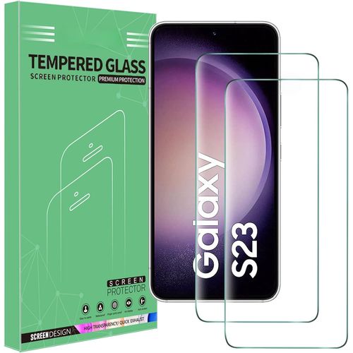Verre Trempé Pour Samsung Galaxy S23 (6,1") [Pack 2] Film Vitre Protection Ecran Little Boutik®