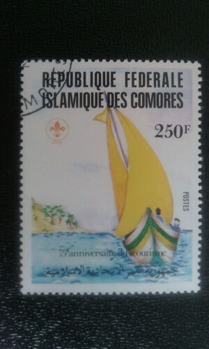 Timbre Comores Yt 364 Voilier 75 Ans De Scoutisme 1982