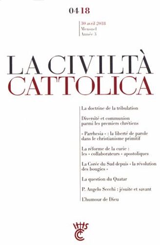 La Civiltà Cattolica 30 Avril 2018