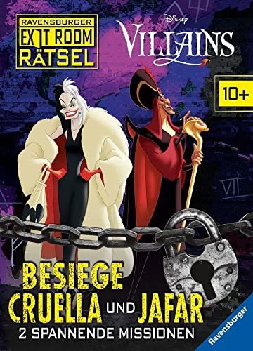 Ravensburger Exit Room Rätsel: Disney Villains - Besiege Cruella Und Jafar