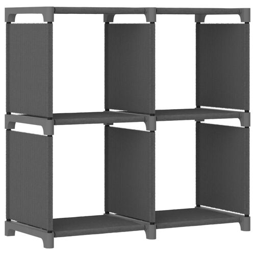 Étagère d'affichage 4 cubes Gris 69x30x72,5 cm Tissu - VidaXL