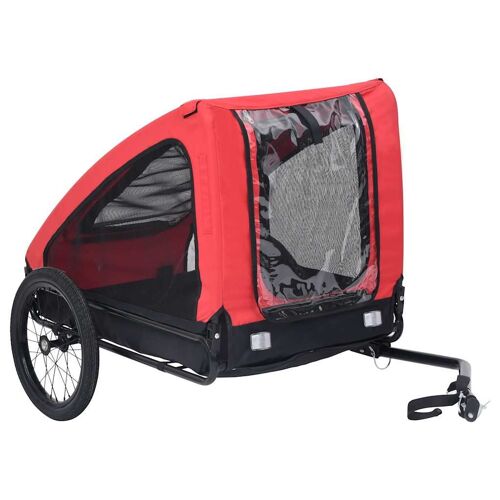 Remorque Chariot Transport De Vélo Pour Animaux De Compagnie Rouge Helloshop26 02_0044371