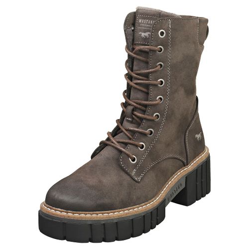 Mustang Side Zip Heel Bottes Bottines Gris