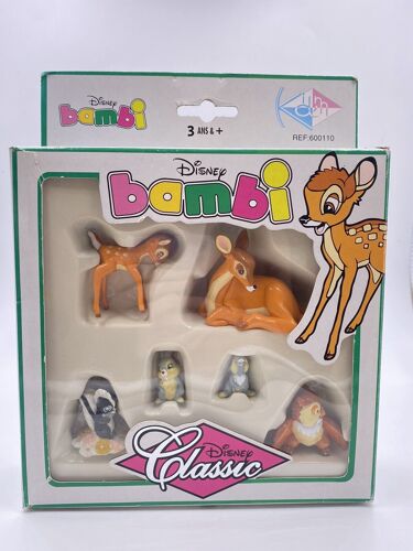 Coffret 6 Figurines Pvc Kid'm Disney Classics Bambi Ref 600110 Vintage