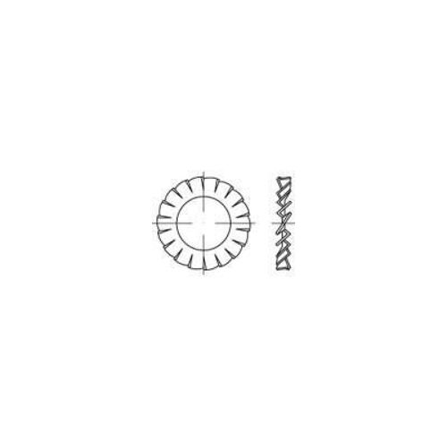 Rondelle à dents chevauchantes Ø intérieur: 4.3 mm DIN 6798