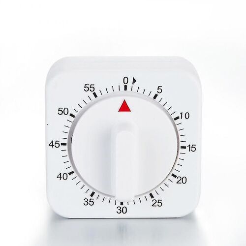 Minuterie De Cuisine De 60 Minutes Compte À Rebours Rappel D'alarme Minuterie Mécanique Carrée Blanche Pour La Préparation Des Aliments De Cuisine Sonnerie De Cuisson 3s