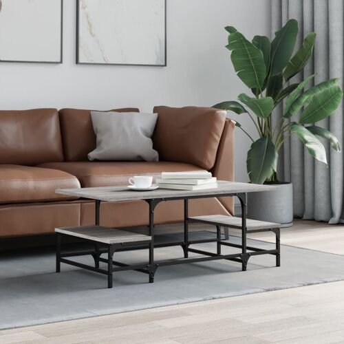 vidaXL Table basse sonoma gris 100x50,5x40 cm bois d'ingénierie