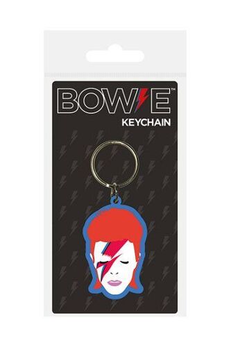 David Bowie porte-clés caoutchouc Aladdin Sane 6 cm