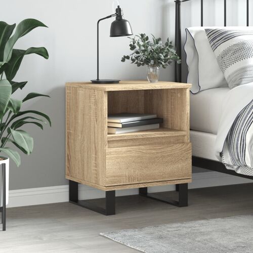 vidaXL Table de chevet chêne sonoma 40x35x50 cm bois d'ingénierie