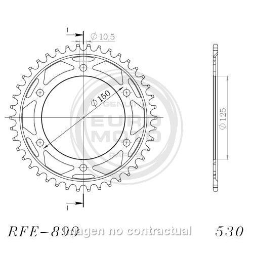 Couronne Acier Ktm 525 X 45