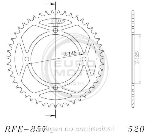 Couronne En Acier Yamaha 520 X 38