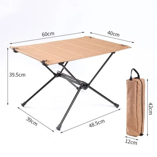 Kaki - Table De Camping Pliante En Aluminium, Portable, Léger, Pique-Nique Touristique, Salle À Manger, Meubles De Cuisine En Plein Air, Ensemble De Chaises, Équipement
