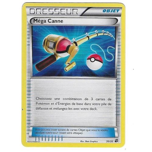 Méga Canne 20/20 - Dresseur - Objet - Noir Et Blanc : Coffre Des Dragons - Carte Holo Pokémon Française