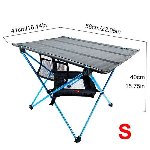 Table De Camping Légère Avec Porte-Gobelet Et Poteaux En Aluminium, Table De Pique-Nique Portable, Table De Camping Pliante Pour Barbecue, Randonnée, Pêche