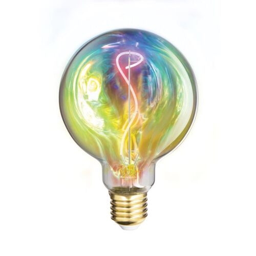 Ampoule Filament Led G95 Licorne, Culot E27, 1800 Kelvins , Blanc Chaud