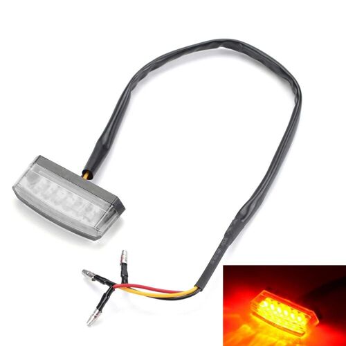 Enquêter Arrière De Plaque D'immatriculation À Led, Feu De Plaque De Planificateur, Clignotant De Frein, D'arrêt Universel, Lampe Décorative De Moto, Pit Bike