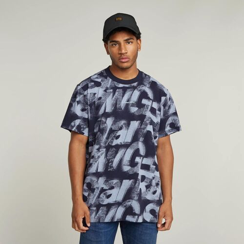 T-Shirt Sprayed Letters Loose - Multi Couleur - Hommes
