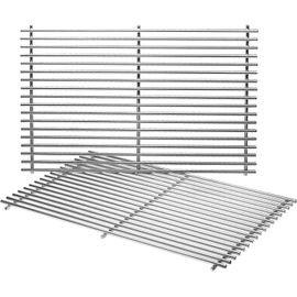 ASFASFq-44,5 cm Grilles de Gril pour Weber Genesis E310 E320 E-330, S310 S320 S330, Grille de pièces de Rechange en Acier Inoxydable pour Weber 7524 7528