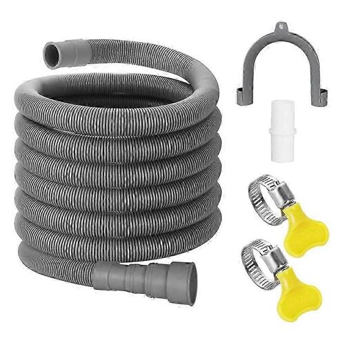 Ensemble d'extension de tuyau de vidange tuyau de machine à laver universel 10 pieds, comprend un connecteur de tuyau de support et un tuyau
