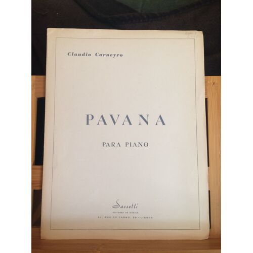 Claudio Carneyro Pavana Pour Piano Partition Éditions Sassetti