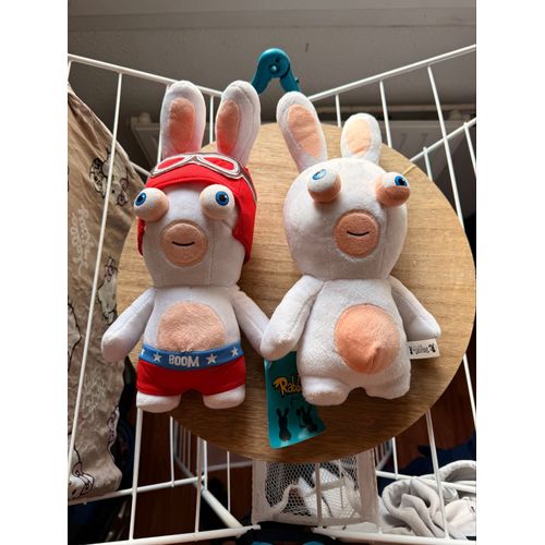 Lot de 2 peluche lapin cretin