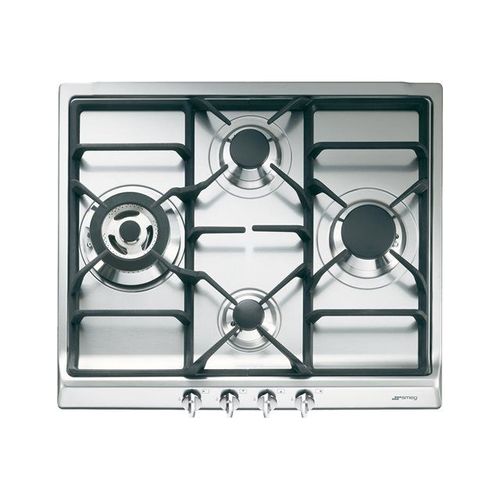 Smeg Selection SR60GHS - Table de cuisson au gaz - 4 plaques de cuisson - Niche - largeur : 55 cm - profondeur : 47.8 cm - acier inoxydable