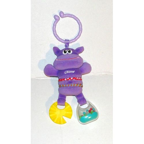 Doudou Hippopotame Chicco D'eveil Vibrant Dentition Hochet