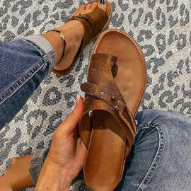 Sandales Orthopédiques Rétro Pour Femmes, Chaussures Plates Pour Corriger Les Oignons, Taille 36