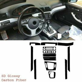 Garniture Enveloppante Pour Tableau De Bord Intérieur En Fiber De Carbone, Brillant, Autocollant 5d, Pour Bmw Série 3 E46 1998 ? 2005, Lhd