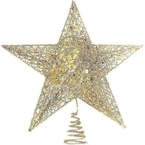Topper Arbre De Noël Étoile Décoration De Noël Topper Paillette Arbre De Noël Suspendu Décoration Arbre De Noël Or 15cm
